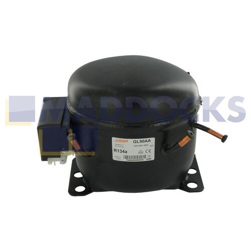 Genuine Original Electrolux GL90AA Compressor (R134A, 1/4HP) : 53-EL-23