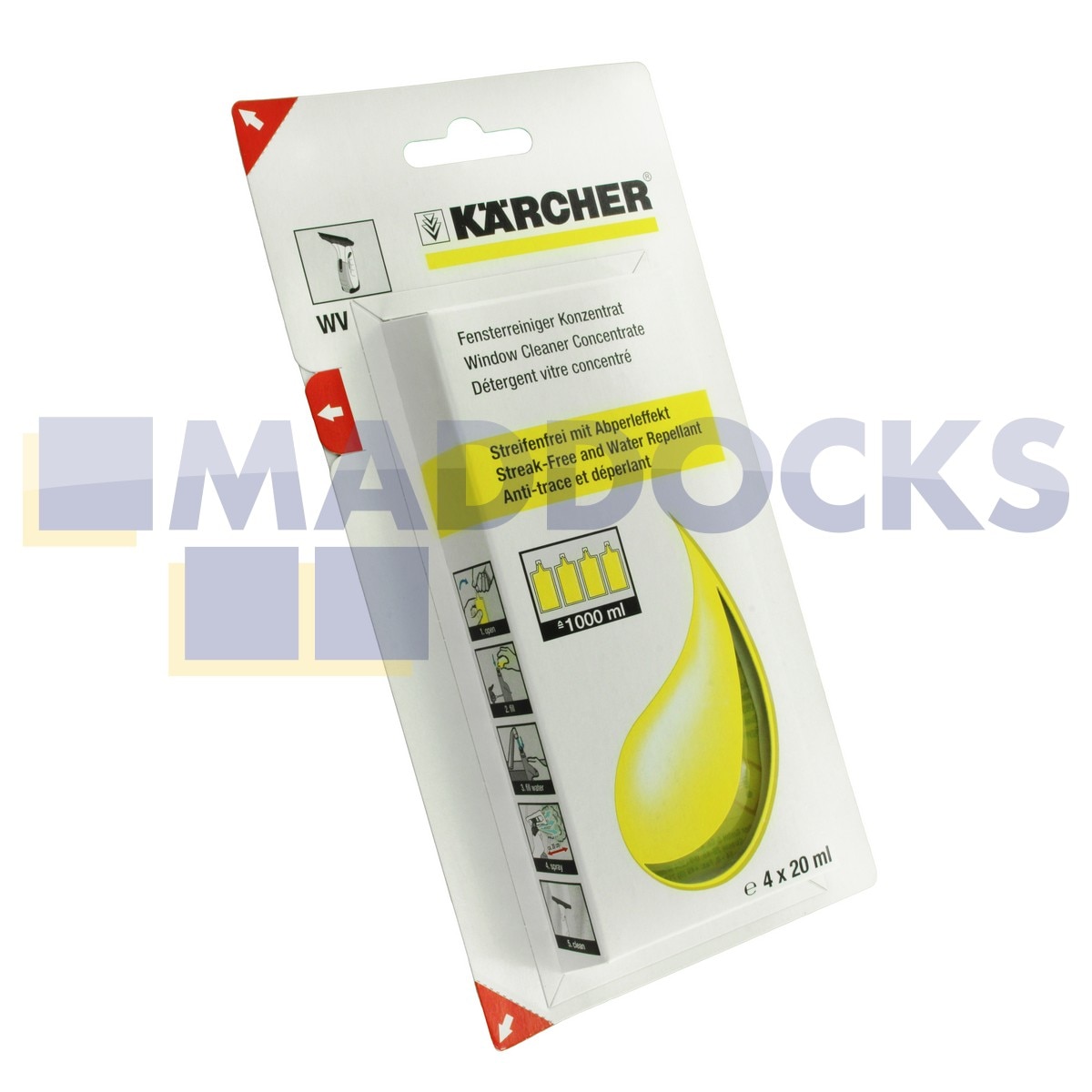 Genuine Original Karcher 'RM503' 4 x 20ml Glass Cleaning Concentrate